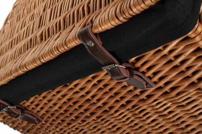 24" Double Steamed Willow Chest Hamper Trunk with Black Lining