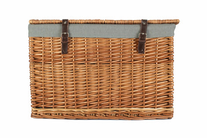 24" Double Steamed Willow Chest Hamper Trunk with Grey Sage Lining