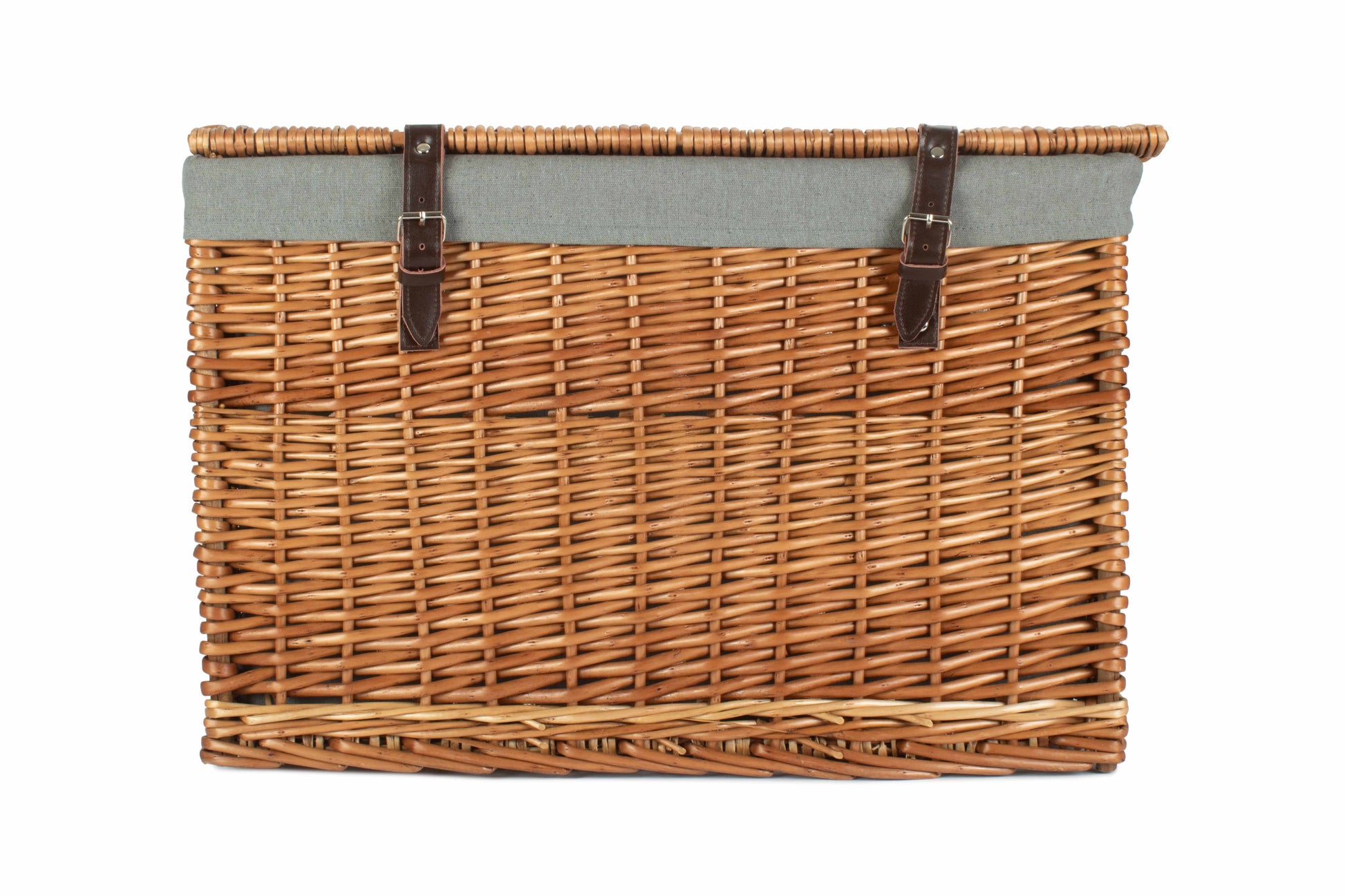 24" Double Steamed Willow Chest Hamper Trunk with Grey Sage Lining