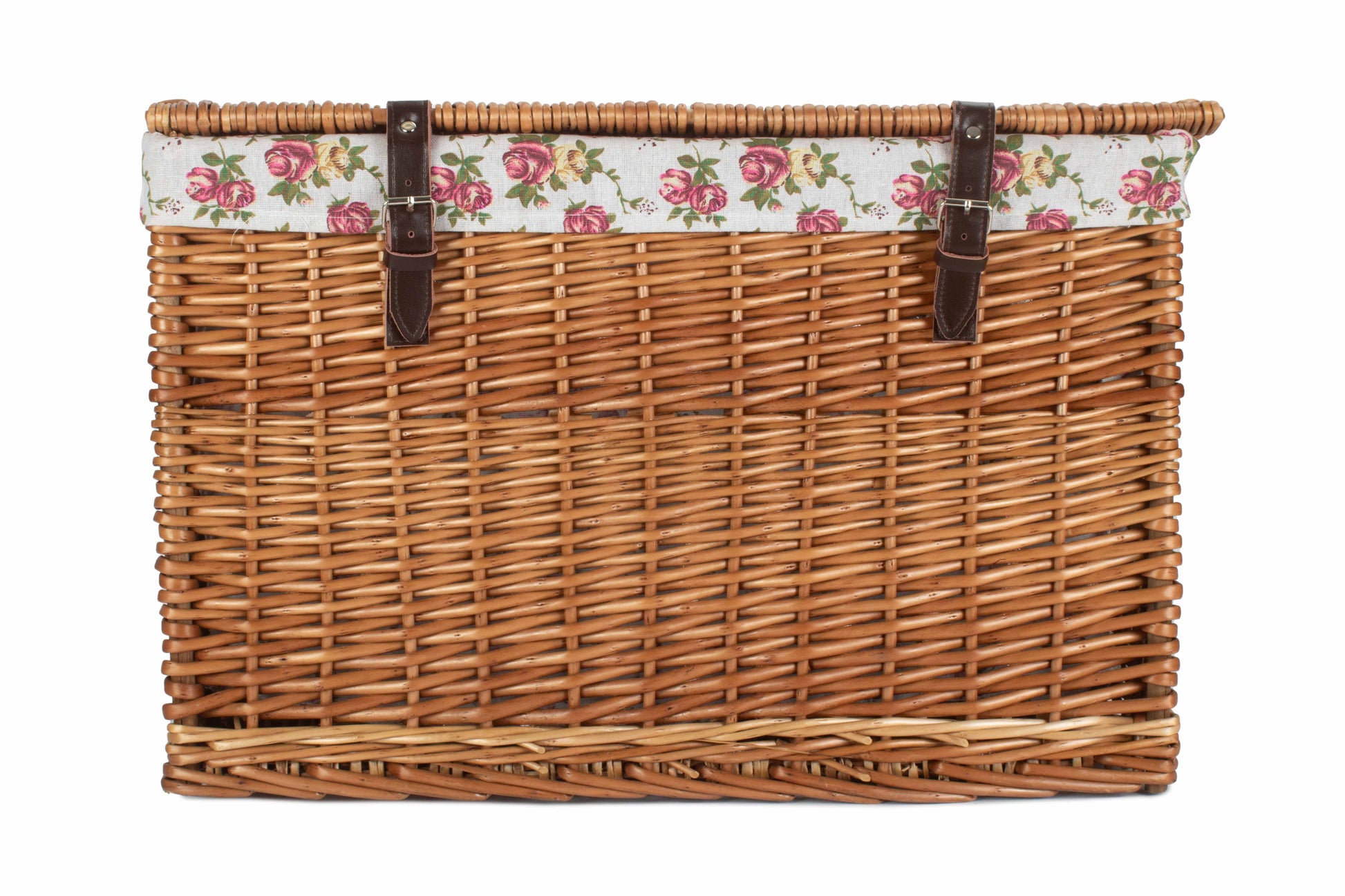 24" Double Steamed Willow Chest Hamper Trunk with Garden Rose Lining