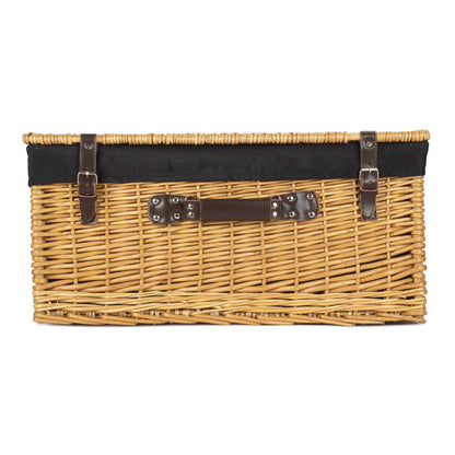 24 Inch Buff Willow Hamper with Black Lining