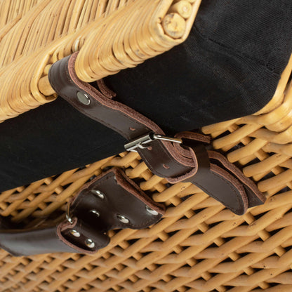 24 Inch Buff Willow Hamper with Black Lining