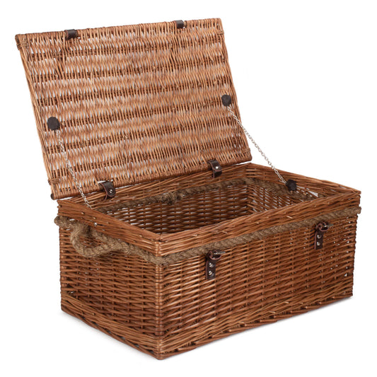 24 Inch Double Steamed Willow Rope Handled Trunk