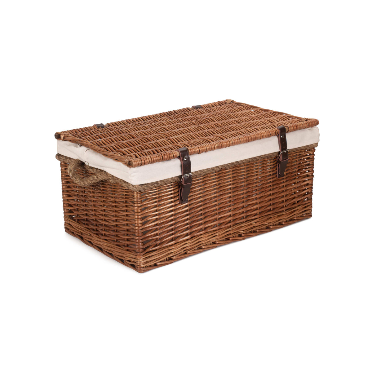 24 Inch Double Steamed Willow Rope Handled Trunk Lining