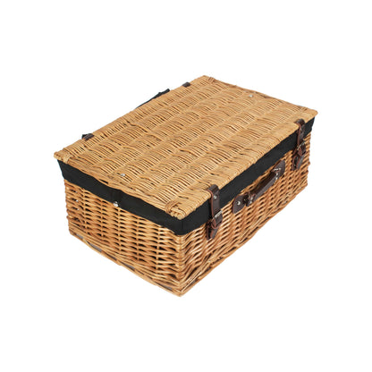22 Inch Buff Willow Hamper with Black Lining