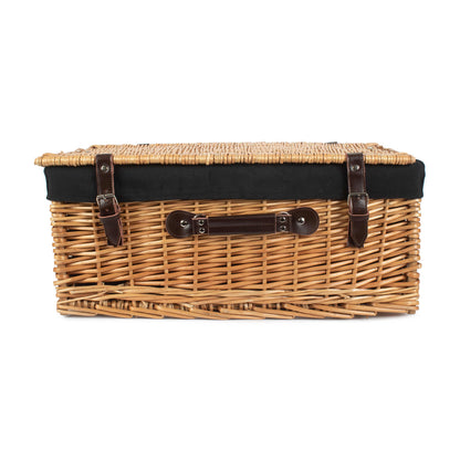 22 Inch Buff Willow Hamper with Black Lining