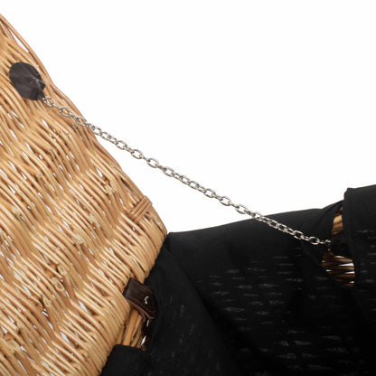 22 Inch Buff Willow Hamper with Black Lining