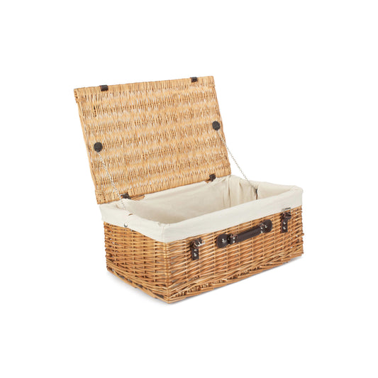 22 Inch Buff Willow Hamper with White Lining