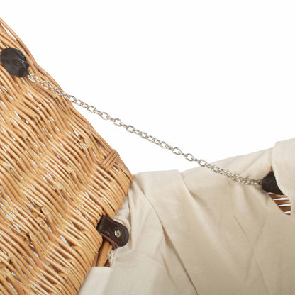 22 Inch Buff Willow Hamper with White Lining