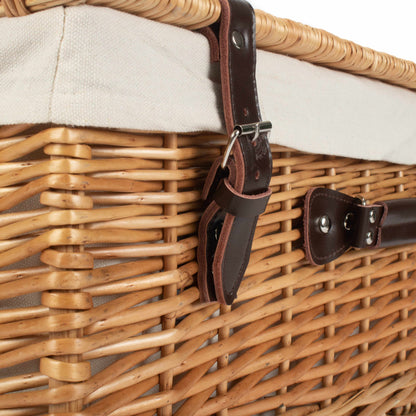 22 Inch Buff Willow Hamper with White Lining