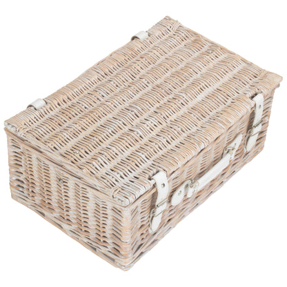18 Inch White Wash Willow Hamper