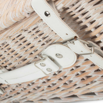 18 Inch White Wash Willow Hamper