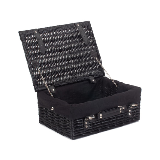 14 Inch Black Willow Hamper with Black Lining