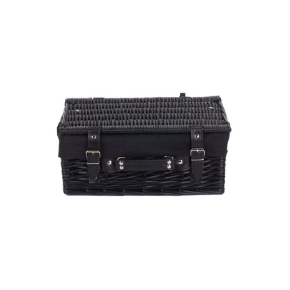 14 Inch Black Willow Hamper with Black Lining