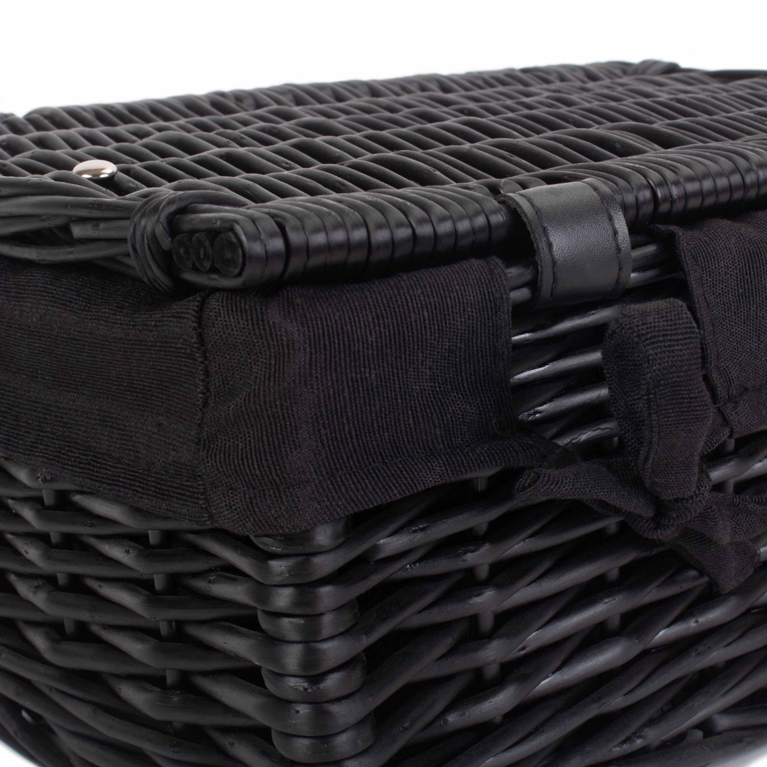 14 Inch Black Willow Hamper with Black Lining