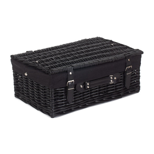 18 Inch Black Willow Hamper with Black Lining
