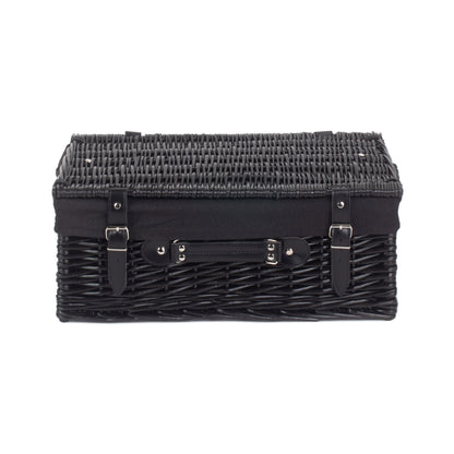18 Inch Black Willow Hamper with Black Lining