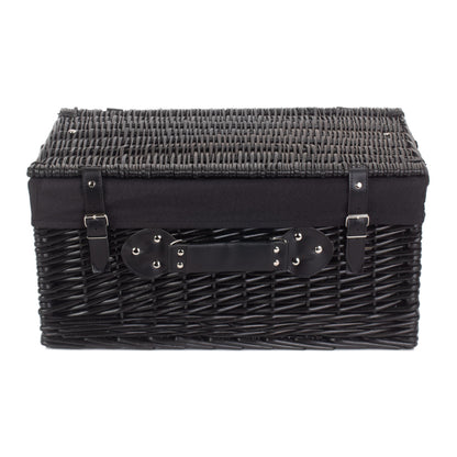 20 Inch Black Willow Hamper with Black Lining