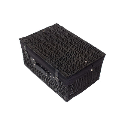 20 Inch Black Willow Hamper with Black Lining