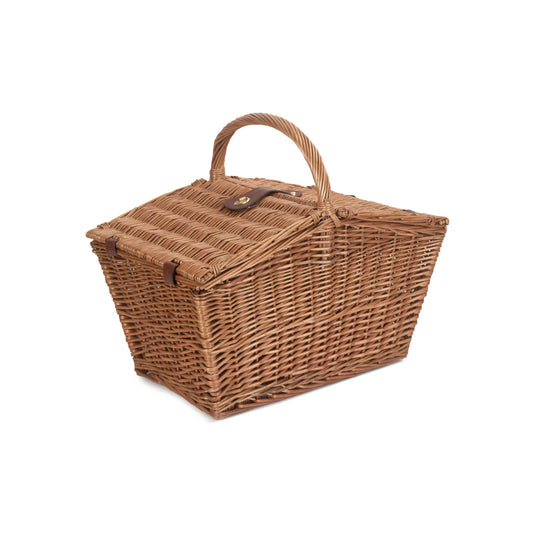 Large Slope-Sided Classic Willow Picnic Hamper Basket