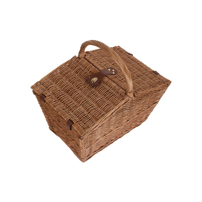 Large Slope-Sided Classic Willow Picnic Hamper Basket