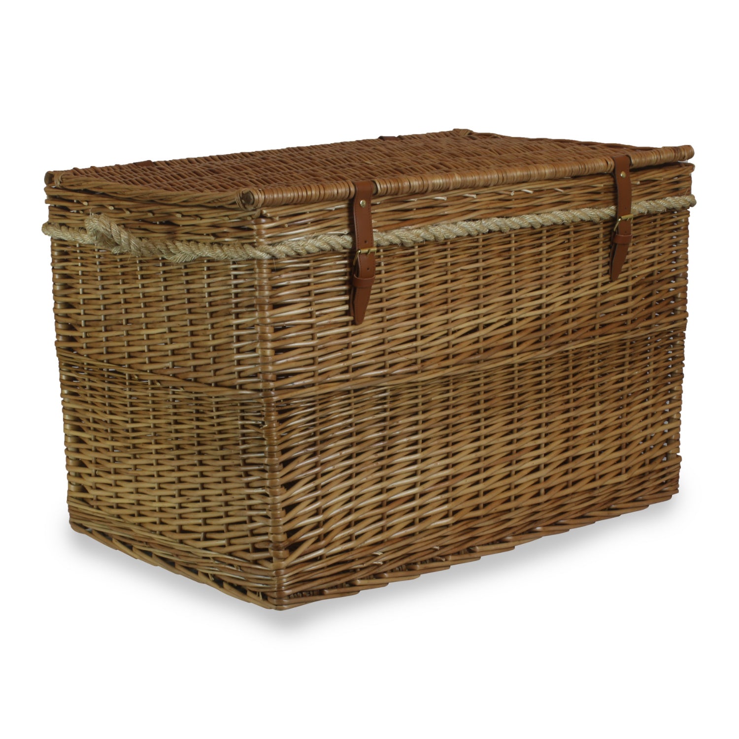 29 Inch Light Steamed Willow Storage Hamper