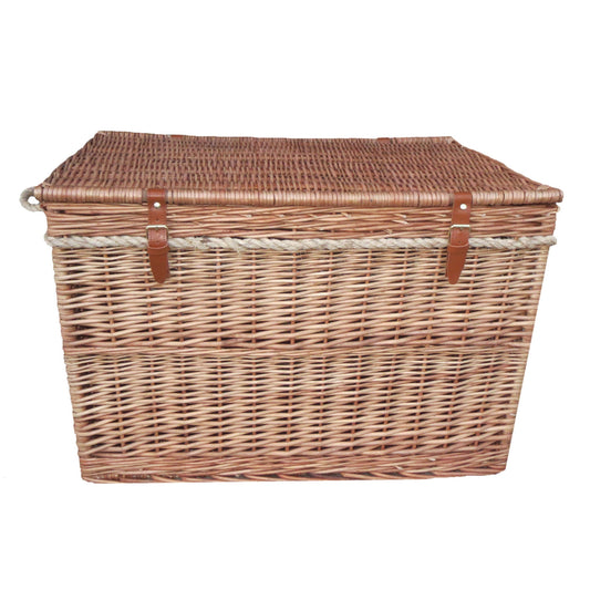 29 Inch Light Steamed Willow Storage Hamper