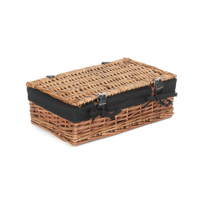 15 Inch Split Willow Hamper with Black Lining