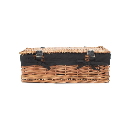 15 Inch Split Willow Hamper with Black Lining