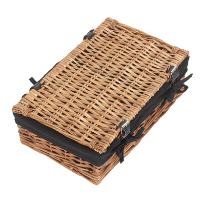 15 Inch Split Willow Hamper with Black Lining