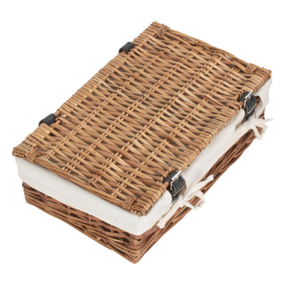 15 Inch Split Willow Hamper with White Lining