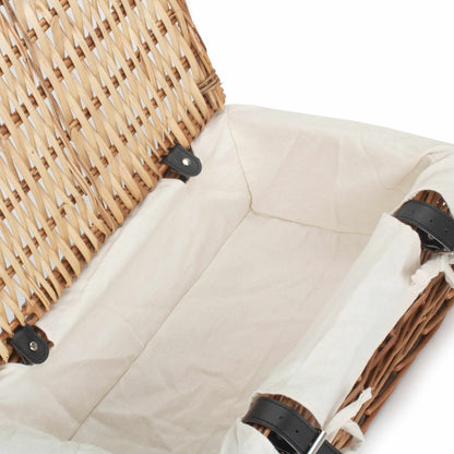 15 Inch Split Willow Hamper with White Lining