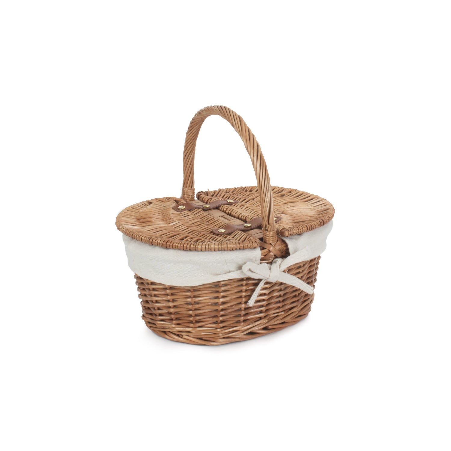 s Light Steamed Finish Willow Oval Picnic Basket Lining