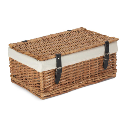 18 Inch Split Willow Hamper with White Lining