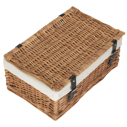 18 Inch Split Willow Hamper with White Lining