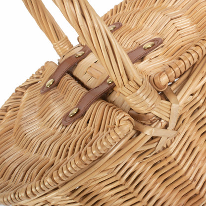 Child's Oval Willow Lidded Picnic Hamper Basket