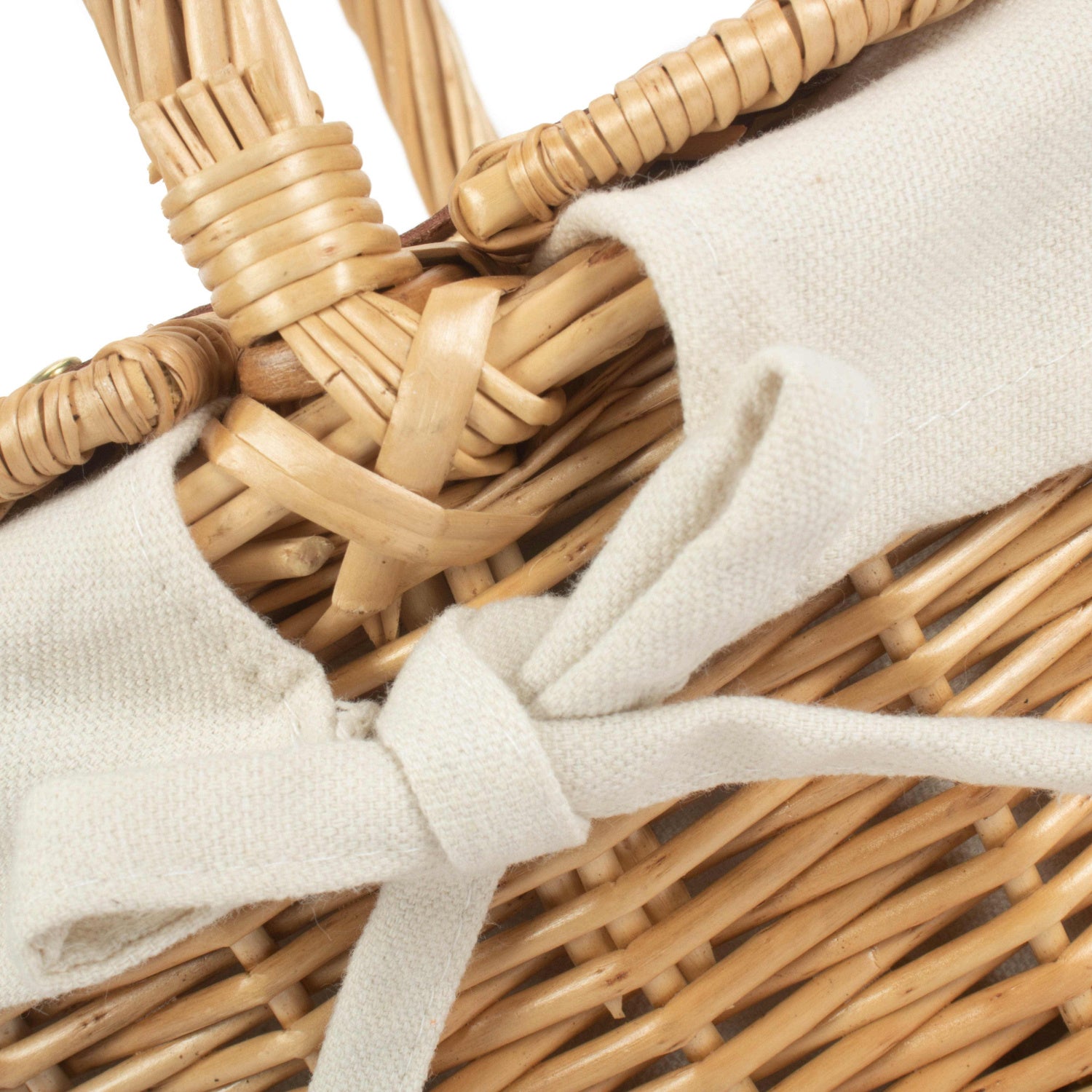 Child's Oval Willow Lidded Hamper with White Lining