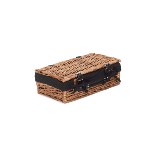 14 Inch Split Willow Hamper with Black Lining