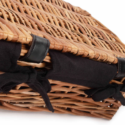 14 Inch Split Willow Hamper with Black Lining