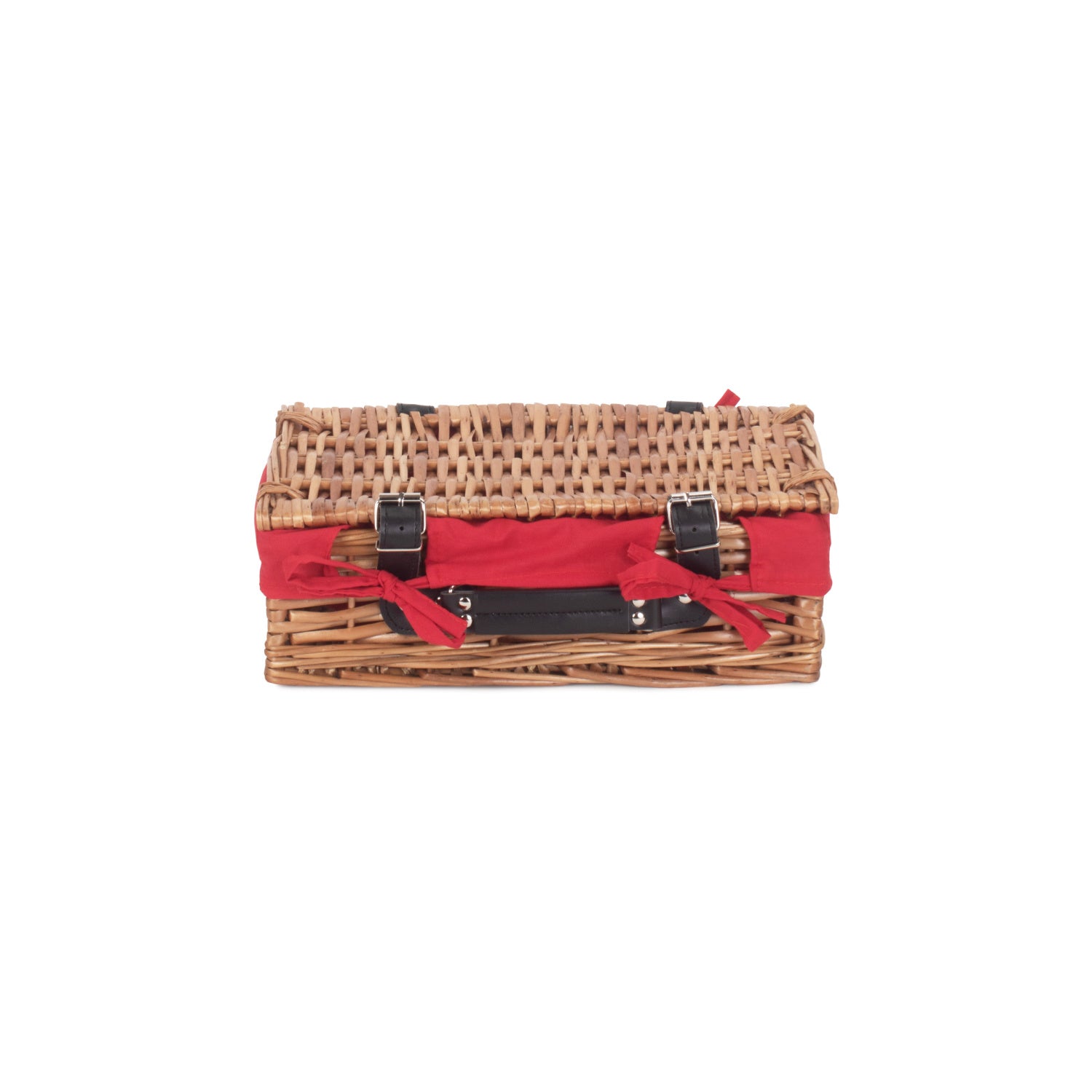 14 Inch Split Willow Hamper with Red Lining