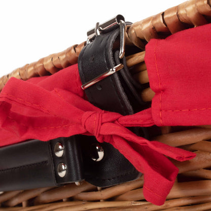14 Inch Split Willow Hamper with Red Lining