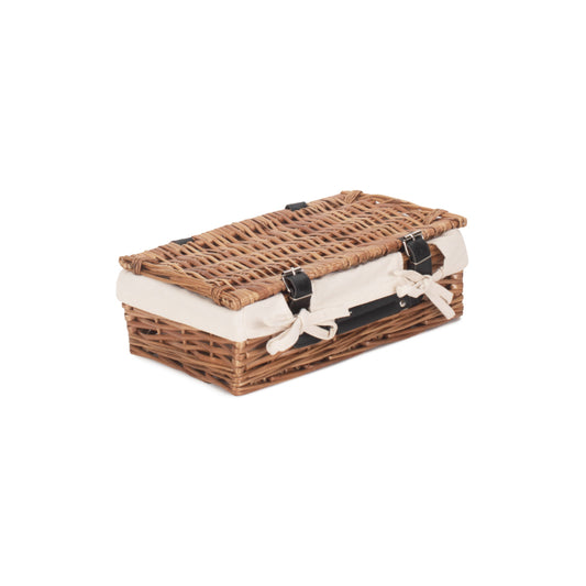 14 Inch Split Willow Hamper with White Lining