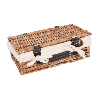 14 Inch Split Willow Hamper with White Lining