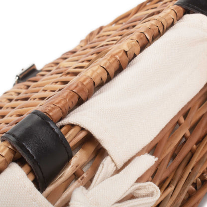 14 Inch Split Willow Hamper with White Lining