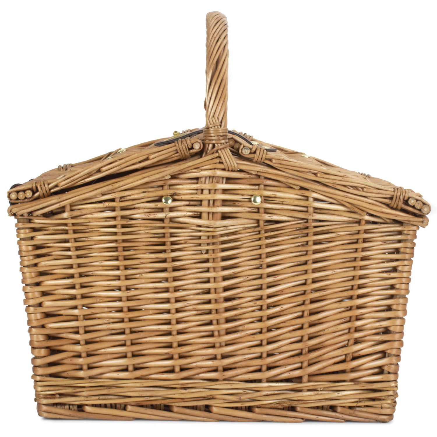 Slope-Sided Light Steamed Willow Picnic Hamper Basket