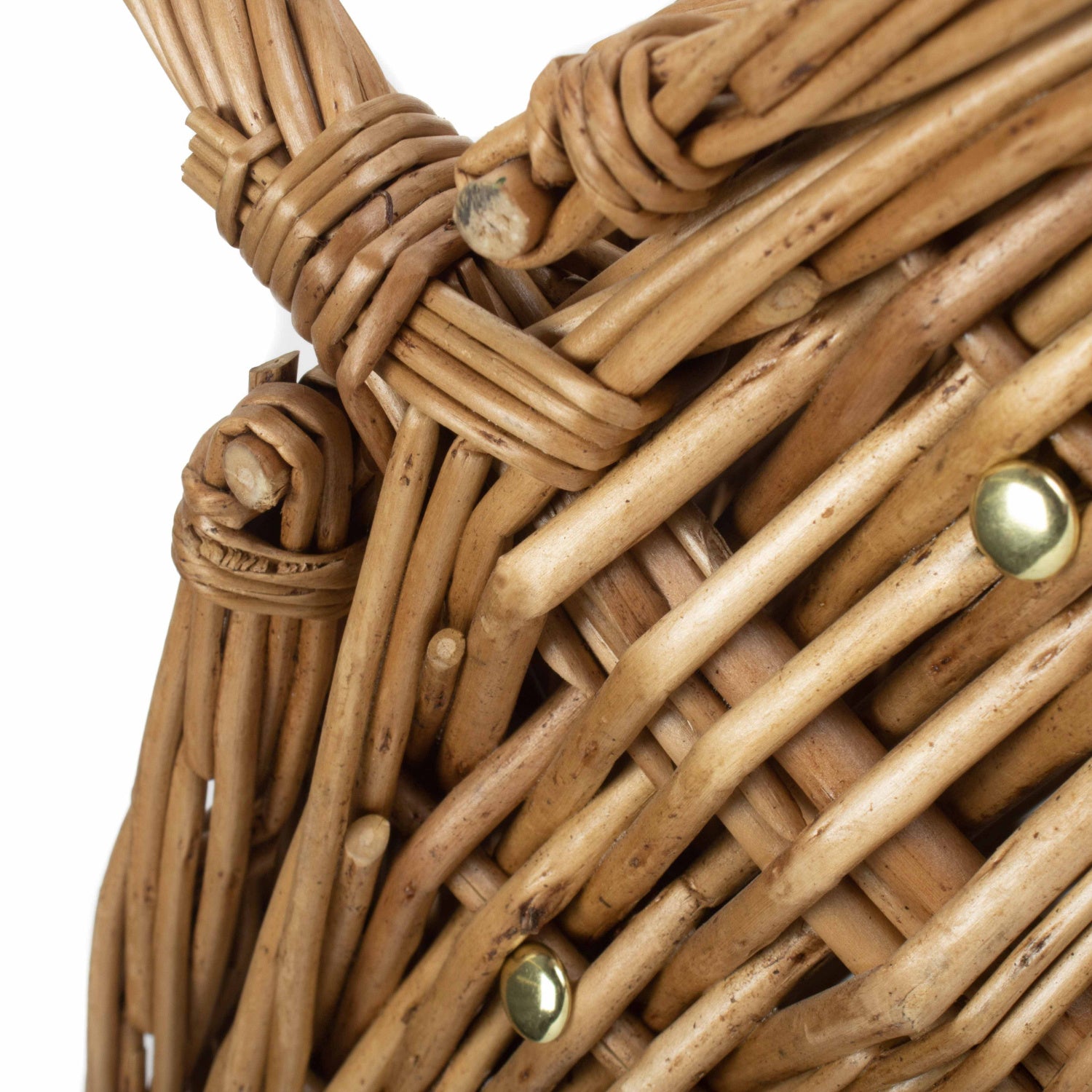 Slope-Sided Light Steamed Willow Picnic Hamper Basket