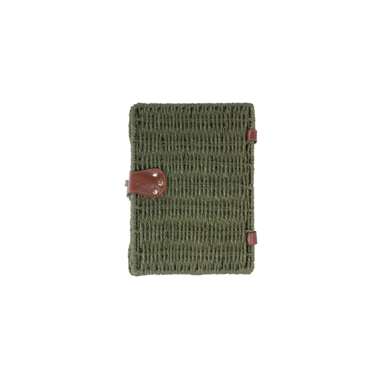 Small Paper Rope Hamper - Forest Green
