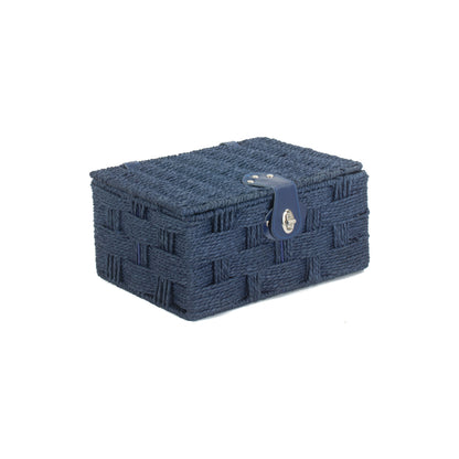 Small Paper Rope Hamper - Blue