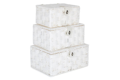 Paper Rope Hampers - White