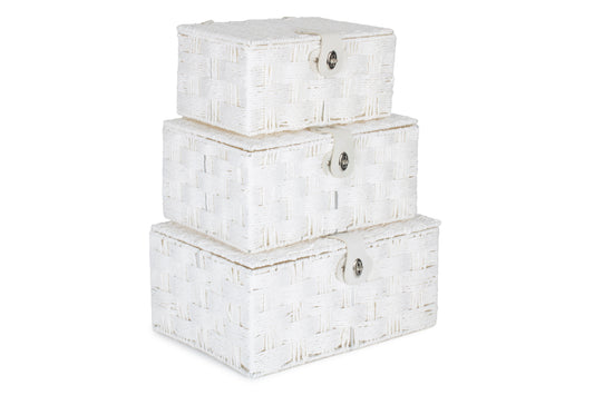 Paper Rope Hampers - White